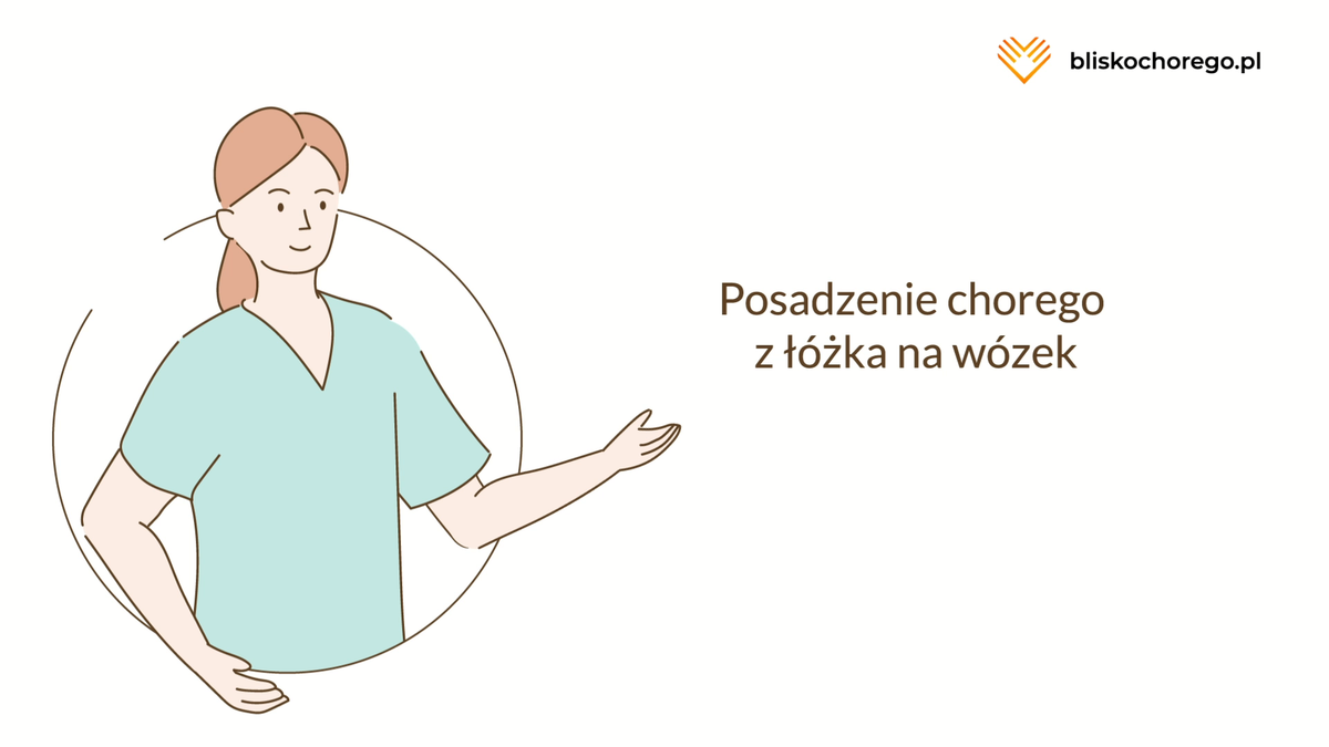 Posadzenie chorego z łóżka na wózek